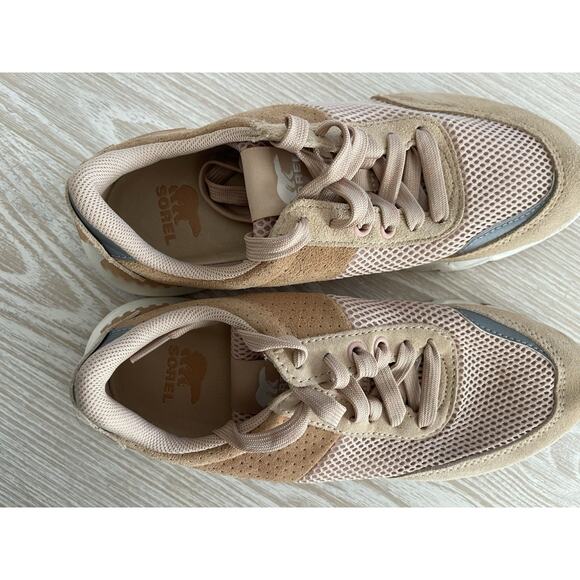 NEW Sorel Women Kinetic Lite Lace Low Top Sneakers Size US 7 Natural Tan Beige - Picture 6 of 6